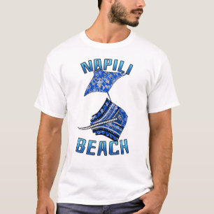T-shirt Napili Beach Hawaii Vacances Tribal Stingray