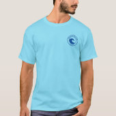 T-shirt Naples Beach Blue Ocean Wave Circle Design (Devant)