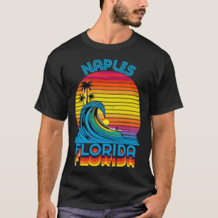 T-shirt Naples Florida Retro Throwback Surf & Plage Souven