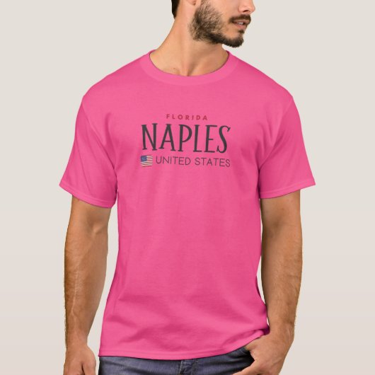 T-shirt Naples Floride États-Unis (Devant)