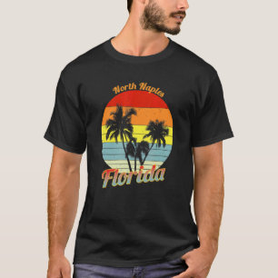 T-shirt Naples Nord Floride Rétro Palmiers Tropicaux Vac