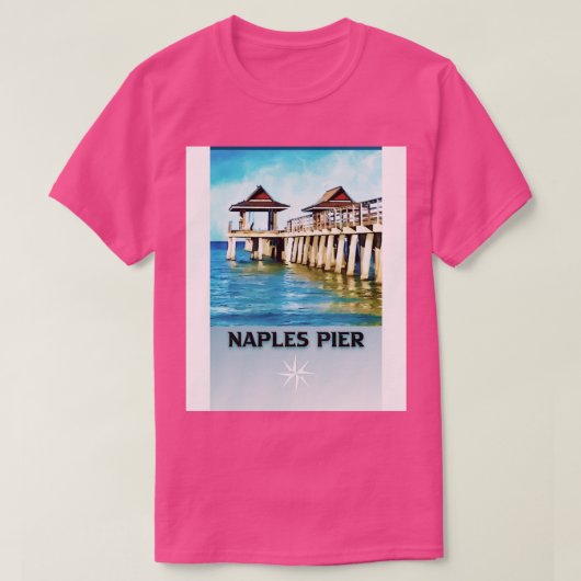 T-shirt Naples Pier Travel Floride (Design devant)