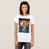 T-shirt Napoléon Cat dans l'espace (Devant entier)