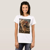T-shirt Napoléon chevauchant un chat de bataille géant (Devant entier)