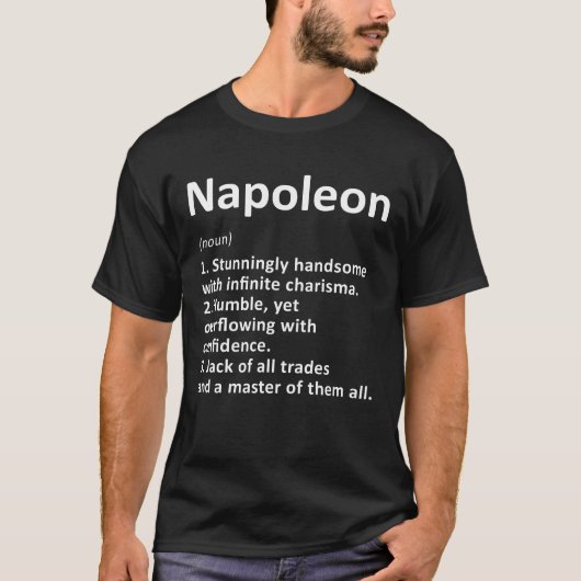 T-shirt Napoléon Définition Nom personnalisé Amusant Naiss (Devant)
