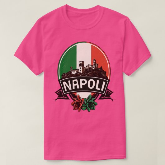 T-shirt Napoli Italia Retro Italie Design 2 (Design devant)