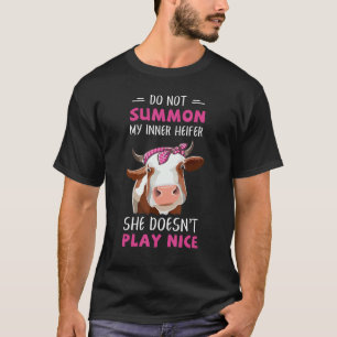 T-shirt N'appelez pas ma génisse intérieure Drôle de vache