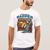 T-shirt Napper professionnel - Lazy Chien Drôle Drôle Cart (Devant)