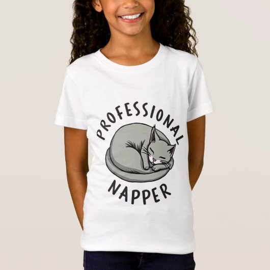 T-Shirt Nappeur professionnel Funny Chat (Devant)