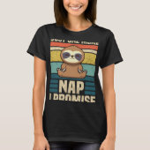 T-shirt Napping Office Humor Statement & Sloth (Devant)