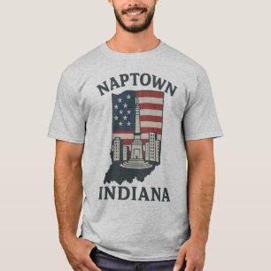 T-shirt Naptown Indiana Monument Circle Tee