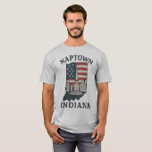 T-shirt Naptown Indiana Monument Circle Tee (Devant entier)