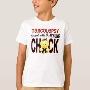 T-shirt Narcolepsie salie avec le poussin faux
