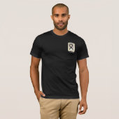 T-shirt Narcolepsy Black Awareness Ribbon Angel Custom Tee (Devant entier)