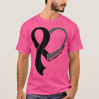T-shirt Narcolepsy Sensibilisation Hope Love Heart Ribbon