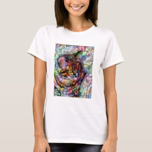 T-shirt Nari le chat et les fleurs