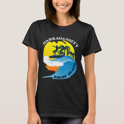 T-shirt Narragansett Rhode Island surf (Devant)