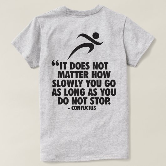 T-shirt N'ARRÊTE PAS. Exécution de l'entraînement de marat (Design dos)