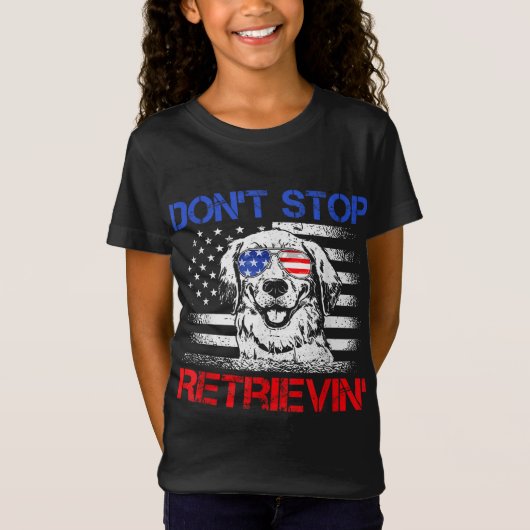T-Shirt N'arrêtez pas de récupérer le drapeau américain 4 (Devant)