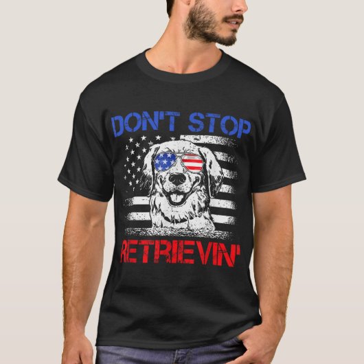 T-shirt N'arrêtez pas de récupérer le drapeau américain 4 (Devant)
