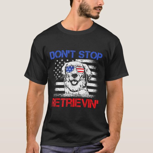 T-shirt N'arrêtez pas de récupérer le drapeau américain 4 (Devant)