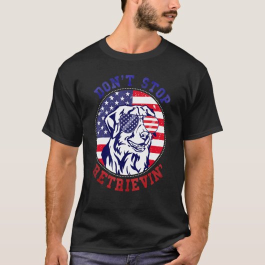 T-shirt N'arrêtez pas Retrievin' Nova Scotia Dog 4 juillet (Devant)