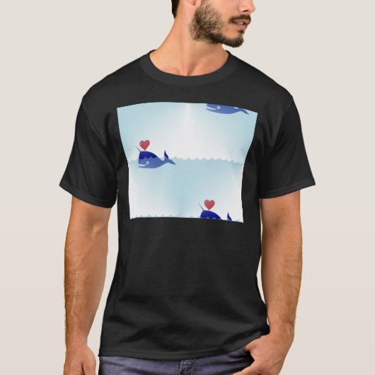 T-shirt narval kawaii (Devant)