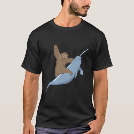 T-shirt Narwahl Unicorn Beluga Tusk Fish Sloth Cadeau (Devant)