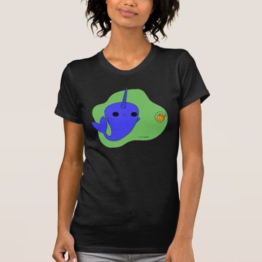 T-shirt Narwhal (arrière - plan vert) (Devant)