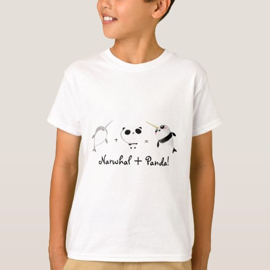 T-shirt Narwhal plus le panda ! (Devant)