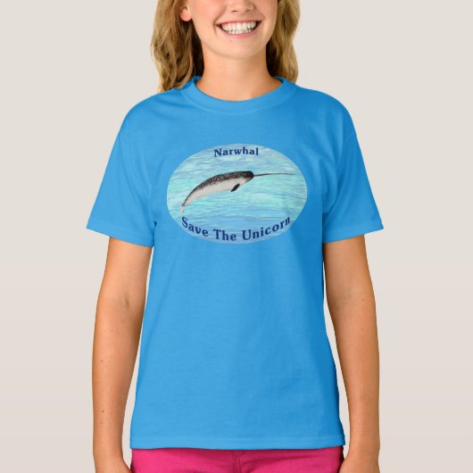 T-shirt Narwhal - Sauvez La Licorne (Devant)