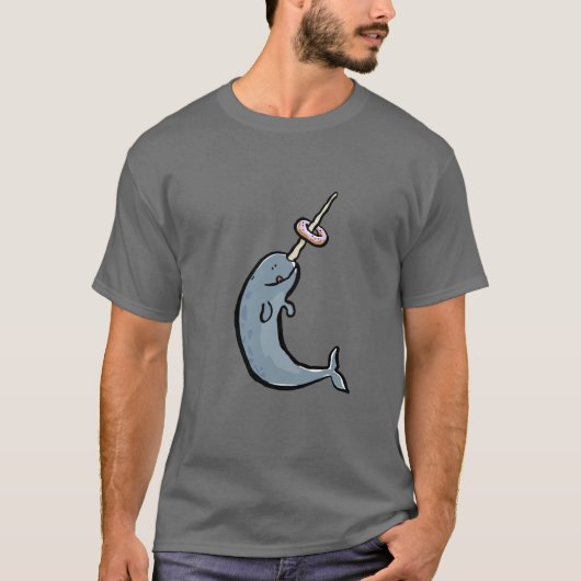 T-shirt narwhale et beignet (Devant)