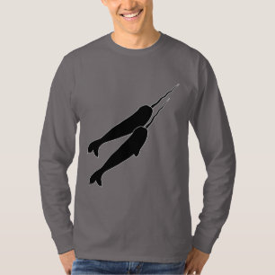 T-shirt Narwhals mignon nageant ensemble la silhouette