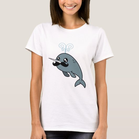 T-shirt Narwhalstache (Devant)