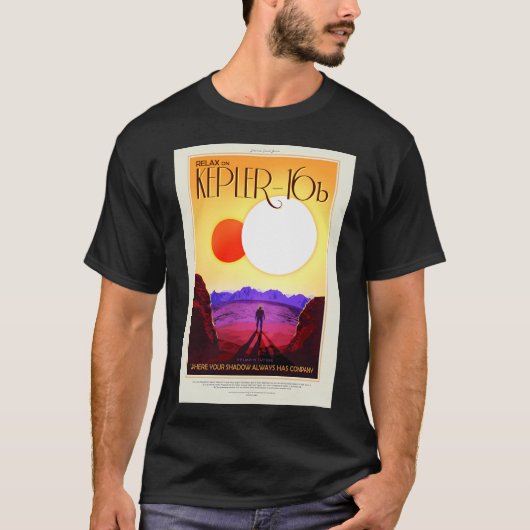 T-shirt Nasa Space Tourism Affiches Kepler 16B (Devant)