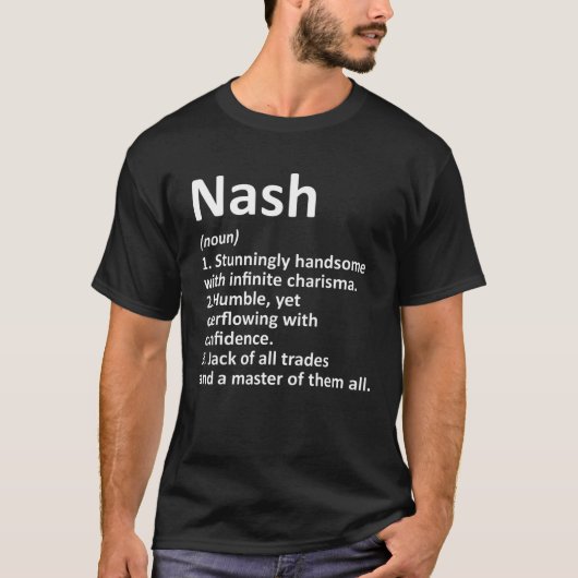 T-shirt NASH Définition drôle Nom de famille Arbre de fami (Devant)
