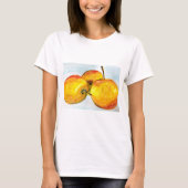 T-shirt Nashi poires jaune aquarelle fruit (Devant)