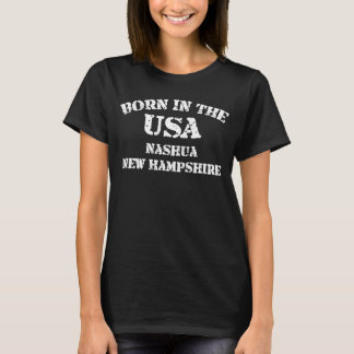 T-shirt Nashua New Hampshire Né aux Etats-Unis en détresse