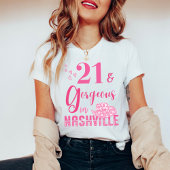 T-shirt Nashville 21e équipage fille anniversaire