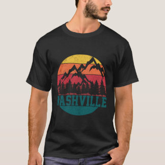 T-shirt Nashville Montagnes Vintages Tennessee Music City 