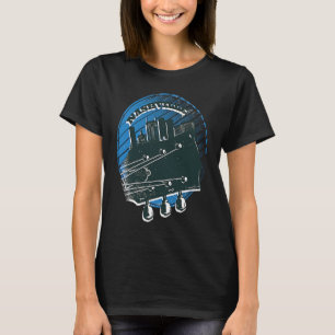 T-shirt Nashville Music Guitar USA Skyline Silhouette Outl