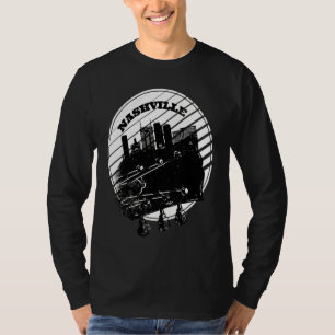 T-shirt Nashville Musique Guitare USA Silhouette Horizon E