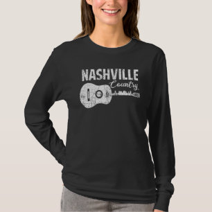 T-shirt Nashville Skyline Tennessee Country Music Guitare