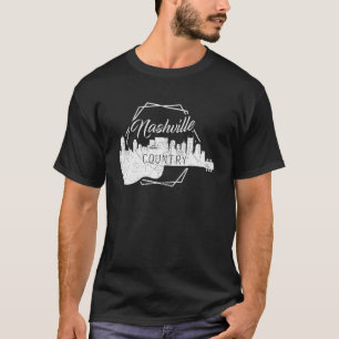 T-shirt Nashville Skyline Tennessee Country Music Guitare 
