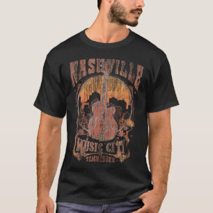T-shirt Nashville Tennessee Guitare Country Music City Gui