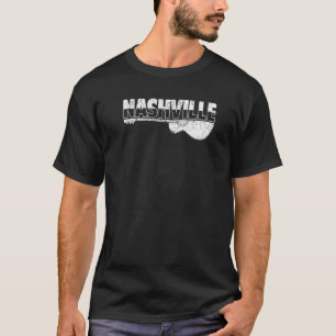 T-shirt Nashville Tennessee Musique Country Guitare Rétro