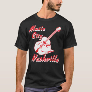 T-shirt Nashville. Ville musicale
