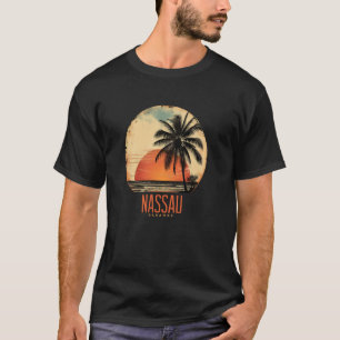 T-shirt Nassau Bahamas Caraïbes Vacances Plage Palmier