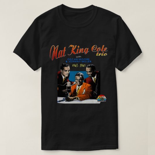 T-shirt Nat King Cole Nathaniel Adams Coles American Singe (Design devant)