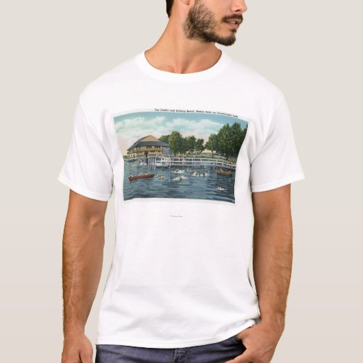T-shirt Natation à la plage et au casino de point de Bemus (Devant)